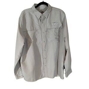 Realtree Fishing Mens Large Long Sleeve Button Down Shirt Gray Dusk
Utility